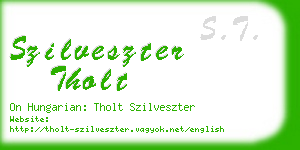 szilveszter tholt business card